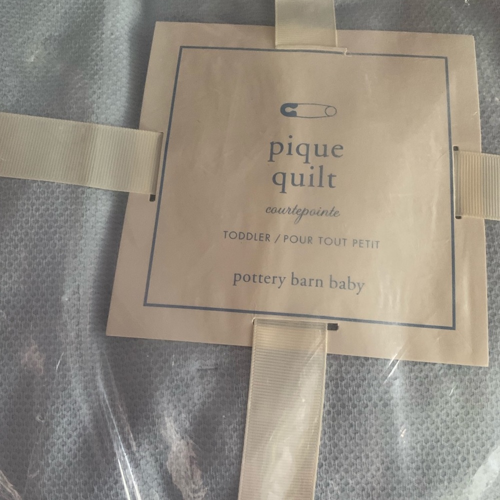 Pottery Barn Baby Pique Quilt Set